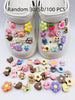30pcs/50pcs/100pcs Cartoon Resin Bear & Flower Cute DIY Shoe Accessories Set (Random Pattern)